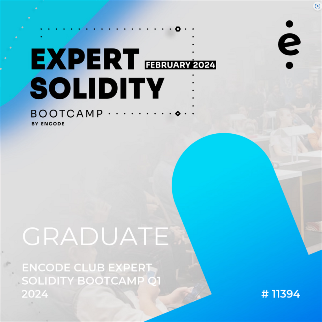 Certificado_superación_Solidity_Expert_EncodeClub_Bootcamp_NFT_para_Ethereum_y_Blockchain_JuanFuente
