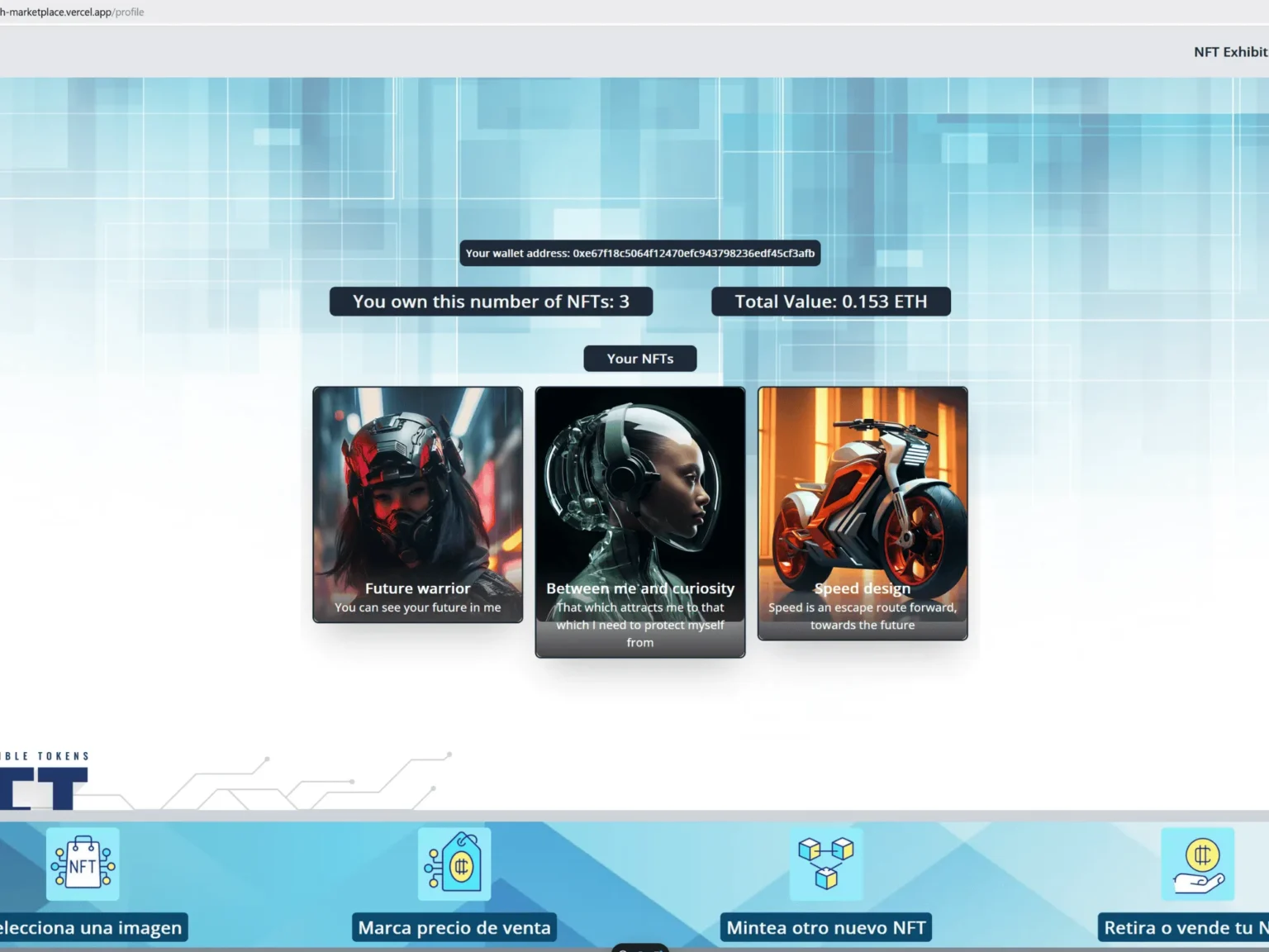 Perfil_usuario_Dapp_blockchain_para_minteo_y_venta_de_NFTs