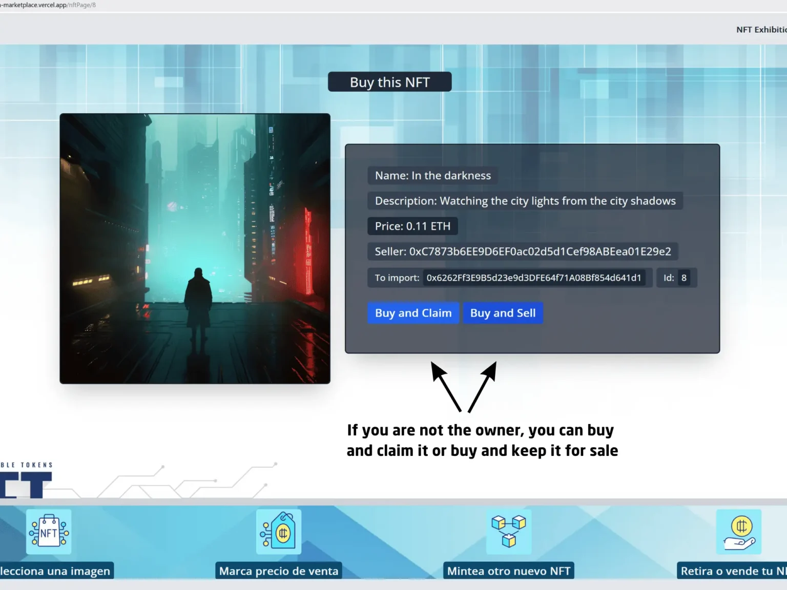 Comprar_NFT_en__Dapp_blockchain_para_minteo_y_venta_de_NFTs